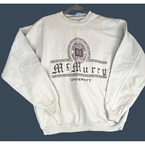 VTG McMurry University Texas Mens Large Sweatshirt Crewneck 90s Y2K Made in USA - Picture 1 of 8